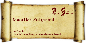 Nedelko Zsigmond névjegykártya