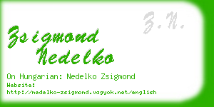 zsigmond nedelko business card